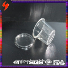 PET Material Opaque Plastic 150ml Sundae Cups with Flat Lids